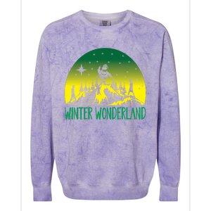 Winter Wonderland Scene Colorblast Crewneck Sweatshirt