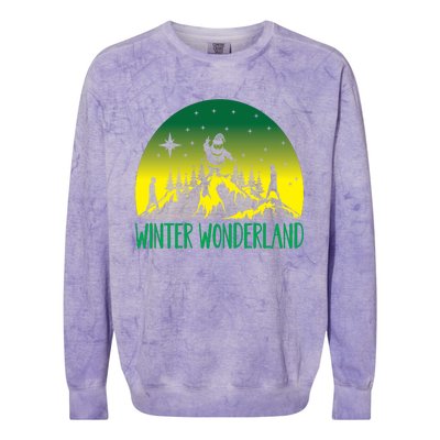 Winter Wonderland Scene Colorblast Crewneck Sweatshirt