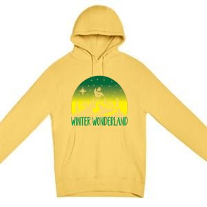 Winter Wonderland Scene Premium Pullover Hoodie