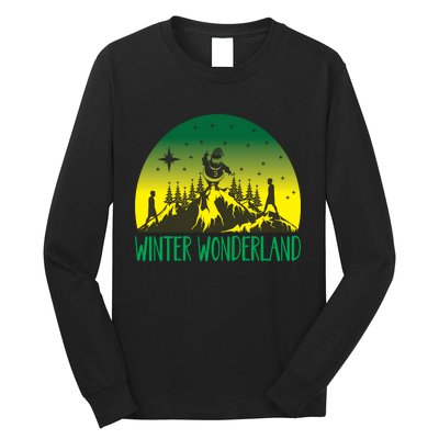 Winter Wonderland Scene Long Sleeve Shirt