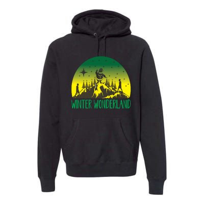 Winter Wonderland Scene Premium Hoodie