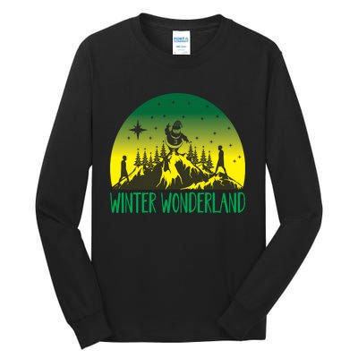 Winter Wonderland Scene Tall Long Sleeve T-Shirt