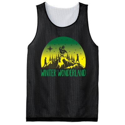 Winter Wonderland Scene Mesh Reversible Basketball Jersey Tank