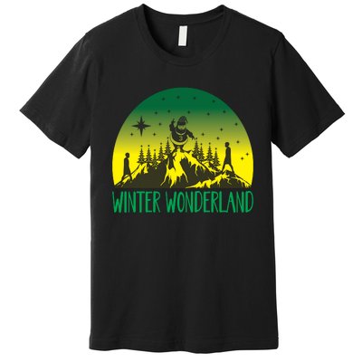 Winter Wonderland Scene Premium T-Shirt