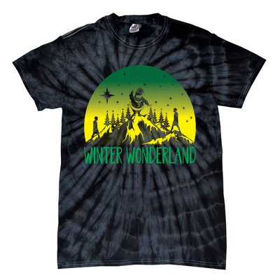 Winter Wonderland Scene Tie-Dye T-Shirt