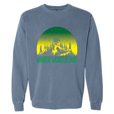 Winter Wonderland Scene Garment-Dyed Sweatshirt