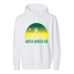 Winter Wonderland Scene Garment-Dyed Fleece Hoodie