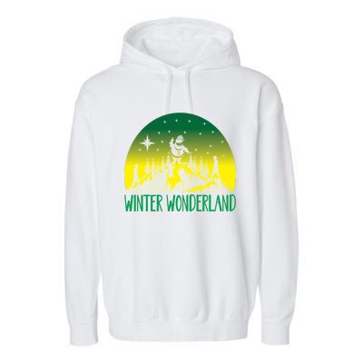 Winter Wonderland Scene Garment-Dyed Fleece Hoodie