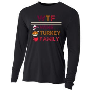 Wtf Wine Turkey Family Thanksgiving Cooling Performance Long Sleeve Crew