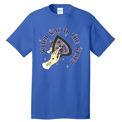 Witch Way To The Wine Celestial Halloween Gift Tall T-Shirt