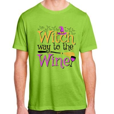 Witch Way To The Wine Ing Pun Halloween Lover Gift Adult ChromaSoft Performance T-Shirt