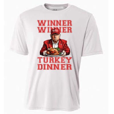 Winner Winner Turkey Dinner Humor Funny Trump Thanksgiving Cooling Performance Crew T-Shirt