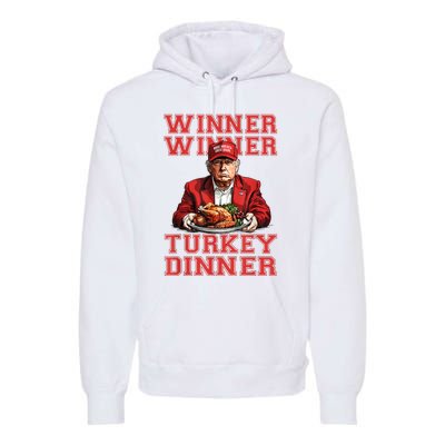 Winner Winner Turkey Dinner Humor Funny Trump Thanksgiving Premium Hoodie