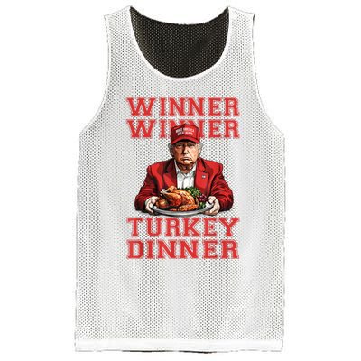 Winner Winner Turkey Dinner Humor Funny Trump Thanksgiving Mesh Reversible Basketball Jersey Tank