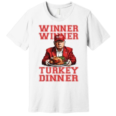 Winner Winner Turkey Dinner Humor Funny Trump Thanksgiving Premium T-Shirt