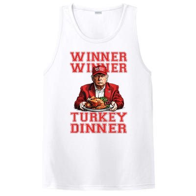 Winner Winner Turkey Dinner Humor Funny Trump Thanksgiving PosiCharge Competitor Tank