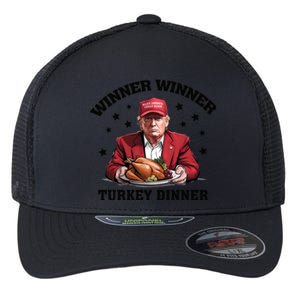 Winner Winner Turkey Dinner Funny Thanksgiving Donald Trump President Flexfit Unipanel Trucker Cap