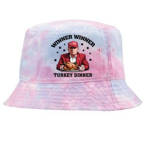 Winner Winner Turkey Dinner Funny Thanksgiving Donald Trump President Tie-Dyed Bucket Hat