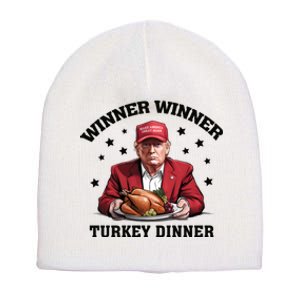 Winner Winner Turkey Dinner Funny Thanksgiving Donald Trump President Short Acrylic Beanie