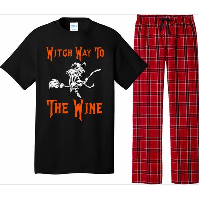 Witch Way To The Wine Fun Ing Witch Halloween Costume Gift Pajama Set