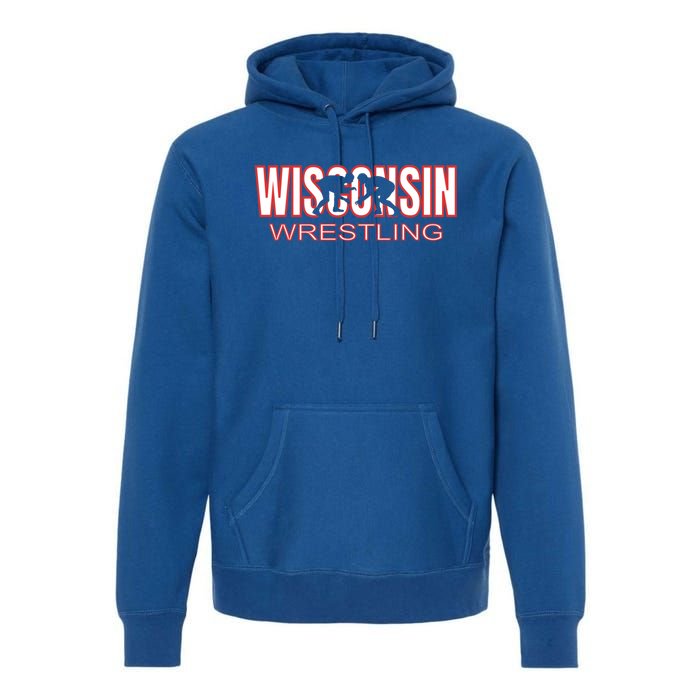 Wisconsin Wrestling Team Coach Wrestler State Pride Gift Great Gift Premium Hoodie