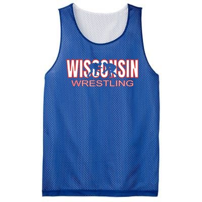 Wisconsin Wrestling Team Coach Wrestler State Pride Gift Great Gift Mesh Reversible Basketball Jersey Tank