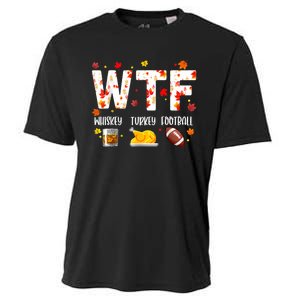 Wtf Whiskey Turkey Football Funny Thanksgiving Day Cooling Performance Crew T-Shirt