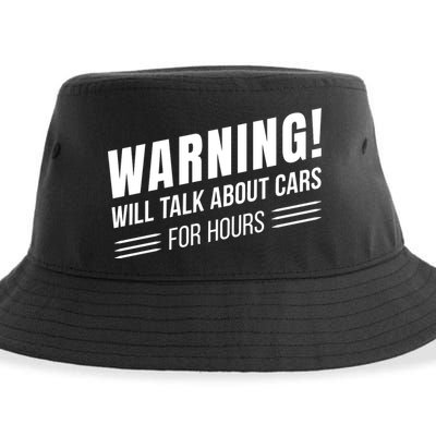 Warning Will Talk About Cars For Hours Sustainable Bucket Hat