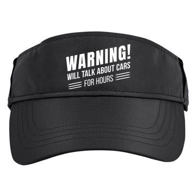 Warning Will Talk About Cars For Hours Adult Drive Performance Visor