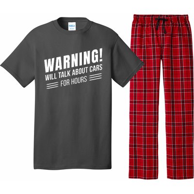 Warning Will Talk About Cars For Hours Pajama Set