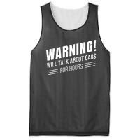 Warning Will Talk About Cars For Hours Mesh Reversible Basketball Jersey Tank