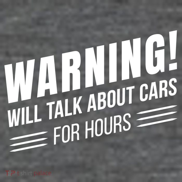 Warning Will Talk About Cars For Hours Tank Top