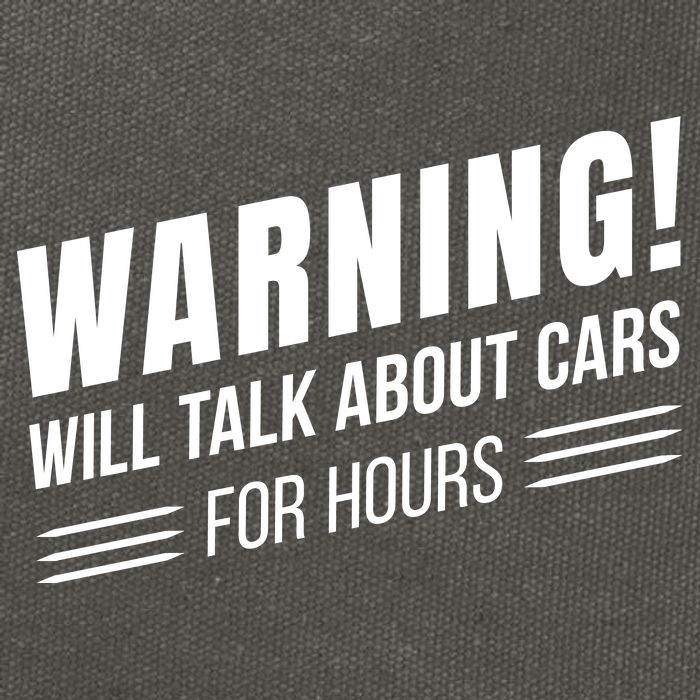 Warning Will Talk About Cars For Hours Cotton Canvas Backpack