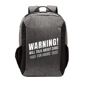 Warning Will Talk About Cars For Hours Vector Backpack