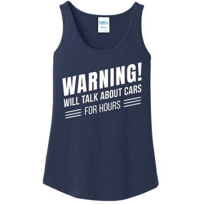 Warning Will Talk About Cars For Hours Ladies Essential Tank