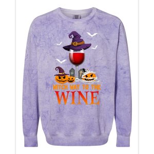 Witch Way To The Wine Funny Costume For Witch Lover Great Gift Colorblast Crewneck Sweatshirt