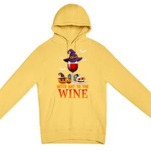 Witch Way To The Wine Funny Costume For Witch Lover Great Gift Premium Pullover Hoodie