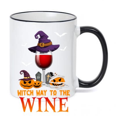 Witch Way To The Wine Funny Costume For Witch Lover Great Gift 11oz Black Color Changing Mug