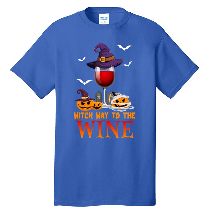 Witch Way To The Wine Funny Costume For Witch Lover Great Gift Tall T-Shirt