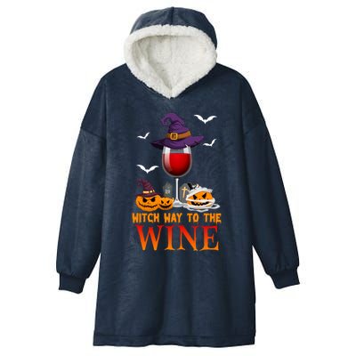 Witch Way To The Wine Funny Costume For Witch Lover Great Gift Hooded Wearable Blanket