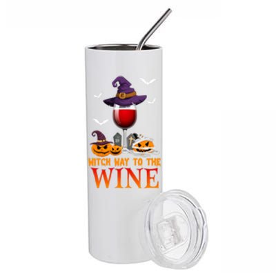 Witch Way To The Wine Funny Costume For Witch Lover Great Gift Stainless Steel Tumbler