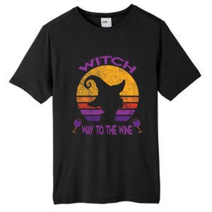 Witch Way To The Wine Funny Costume Gift Wine Witch Lover Gift Tall Fusion ChromaSoft Performance T-Shirt