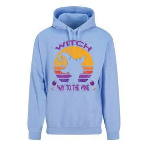 Witch Way To The Wine Funny Costume Gift Wine Witch Lover Gift Unisex Surf Hoodie