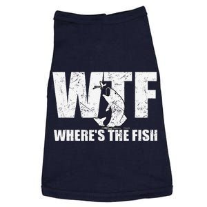 Wtf WhereS The Fish Funny Fishing Gifts Fathers Day Doggie Tank