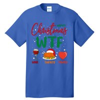 Wtf Wine Turkey Family Funny Gift Merry Christmas Day Gift Tall T-Shirt