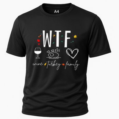 WTF Wine Turkey Family Fall Autumn Funny Thanksgiving Party Performance Shirt