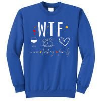 WTF Wine Turkey Family Fall Autumn Funny Thanksgiving Party Sweatshirt