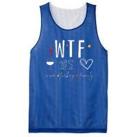 WTF Wine Turkey Family Fall Autumn Funny Thanksgiving Party Mesh Reversible Basketball Jersey Tank