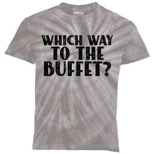 Which Way To The Buffet Funny Jokes Sarcastic Kids Tie-Dye T-Shirt