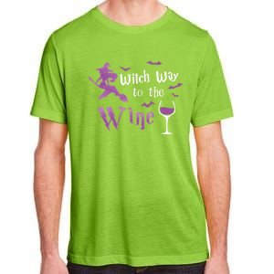 Witch Way To The Wine Funny Ing Party Halloween Graphic Great Gift Adult ChromaSoft Performance T-Shirt